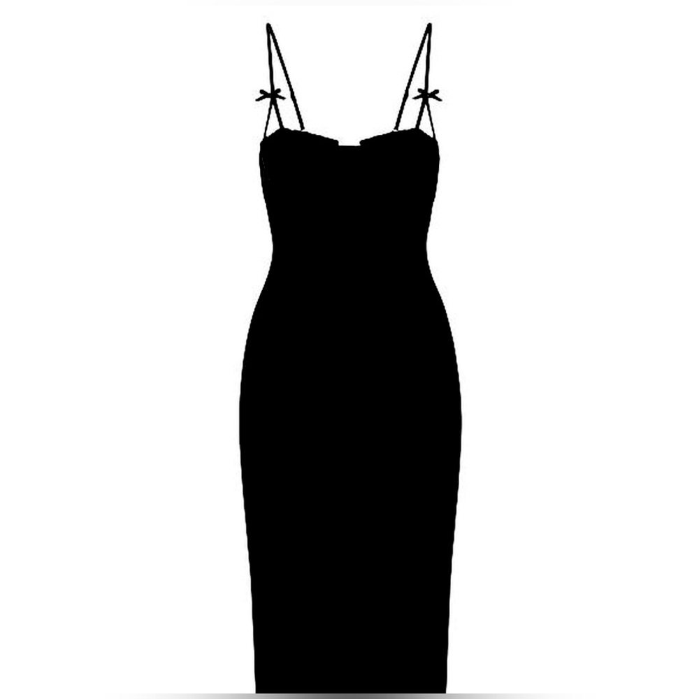 Stays black evening gown